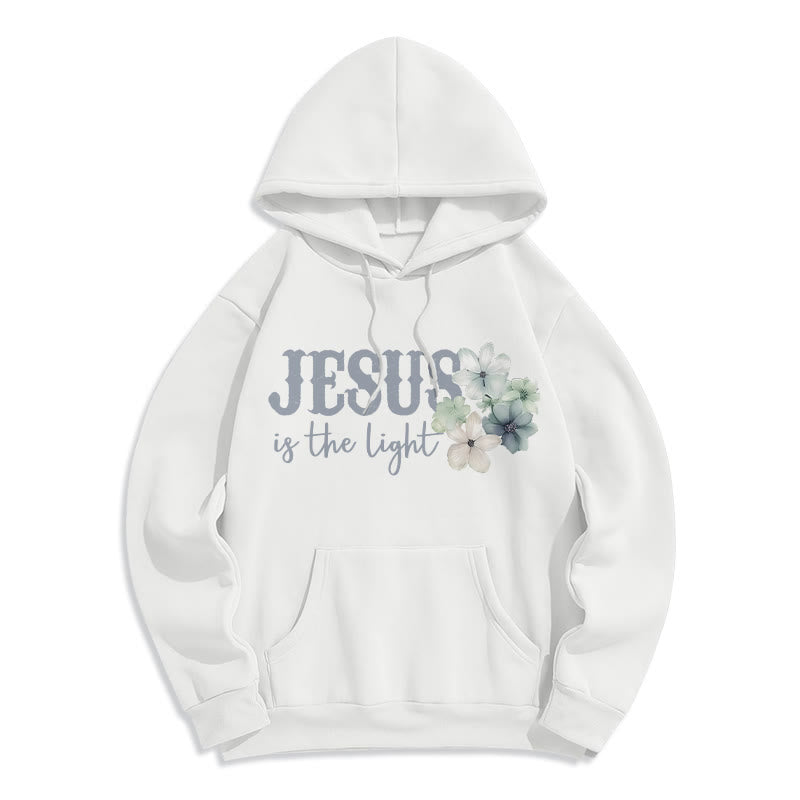 Christianartworkshop Jesus the Light Walk by Faith Fleece Lined Polyester Hoodie - image 11