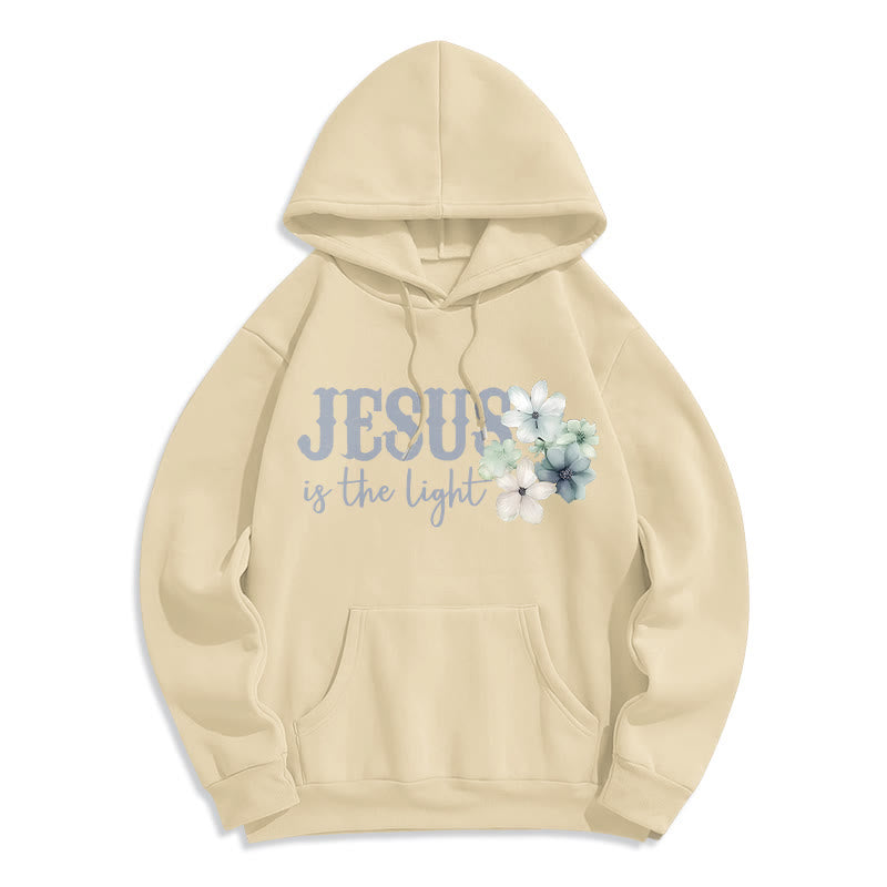 Christianartworkshop Jesus the Light Walk by Faith Fleece Lined Polyester Hoodie - image 23
