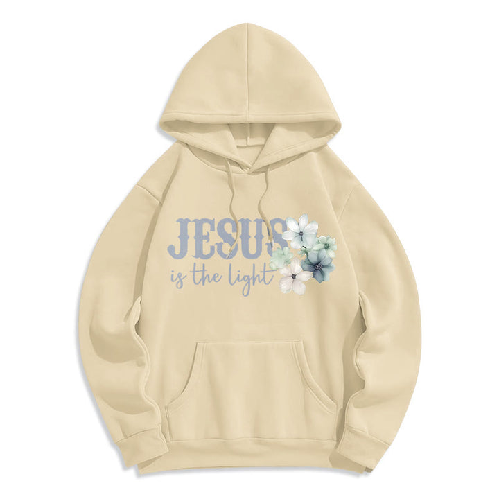 Christianartworkshop Jesus the Light Walk by Faith Fleece Lined Polyester Hoodie - image 23