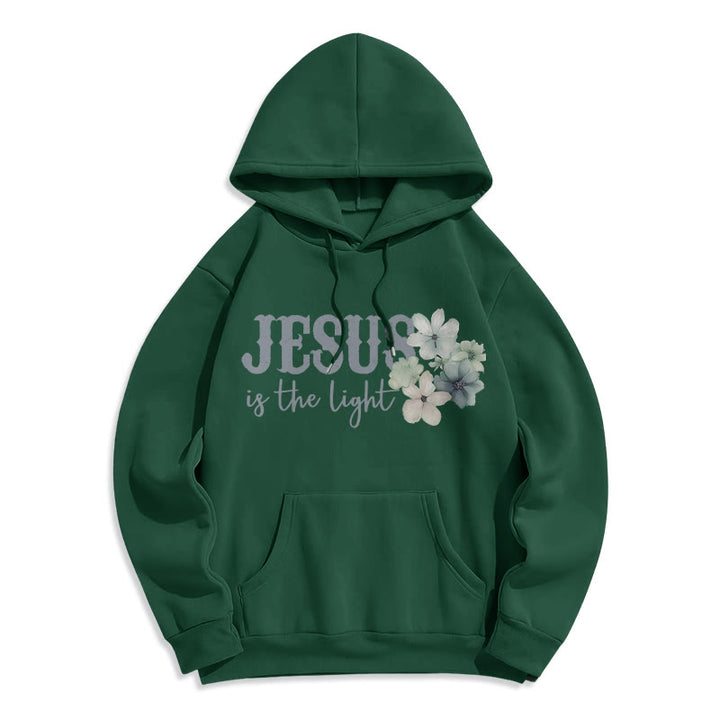 Christianartworkshop Jesus the Light Walk by Faith Fleece Lined Polyester Hoodie - image 1