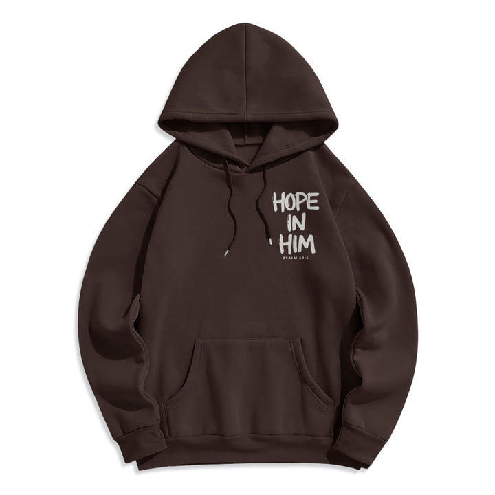 Christianartworkshop Hope in Him Psalm 62:5 Fleece Lined Polyester Hoodie: His Hope in Every Wear - image 11