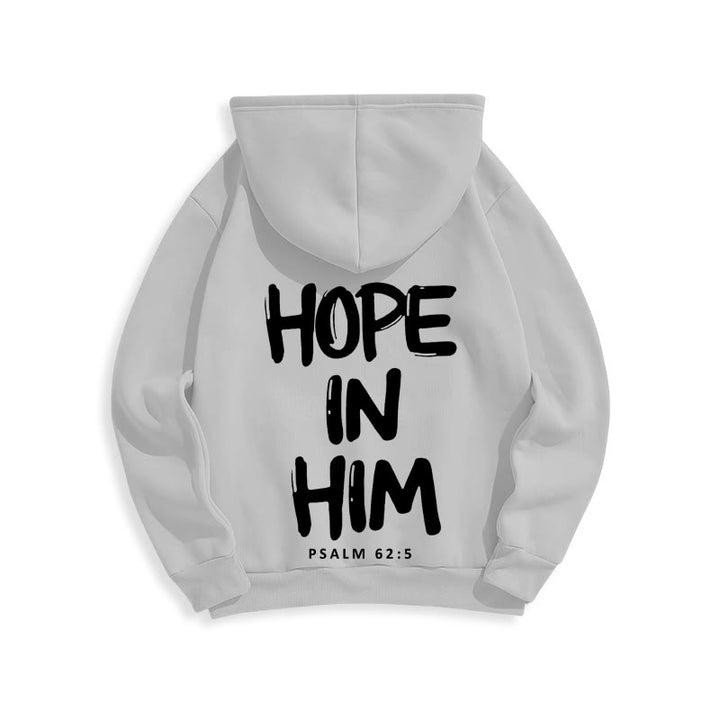 Christianartworkshop Hope in Him Psalm 62:5 Fleece Lined Polyester Hoodie: His Hope in Every Wear - image 21