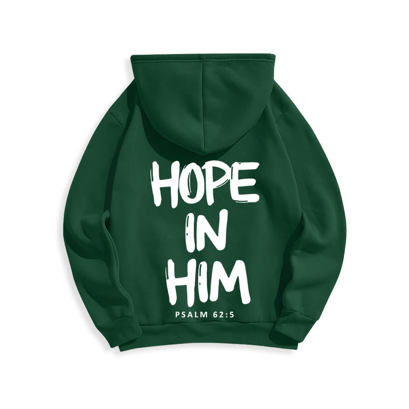 Christianartworkshop Hope in Him Psalm 62:5 Fleece Lined Polyester Hoodie: His Hope in Every Wear - image 9