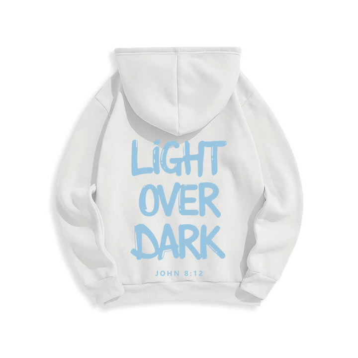 Christianartworkshop Light Over Dark John 8:12 Fleece Lined Polyester Hoodie - image 21