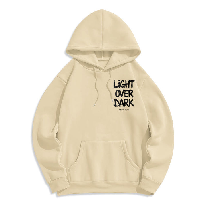 Christianartworkshop Light Over Dark John 8:12 Fleece Lined Polyester Hoodie - image 8