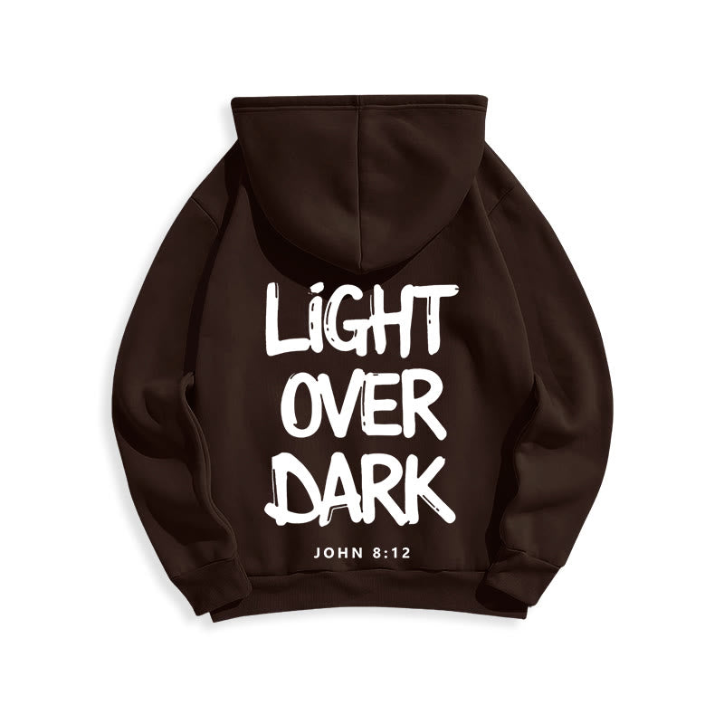 Christianartworkshop Light Over Dark John 8:12 Fleece Lined Polyester Hoodie - image 15
