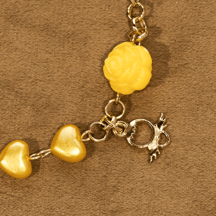 Christianartworkshop Yellow Heart Bead Rosary & Bracelet Set: Tender Companion of Daily Grace - image 9