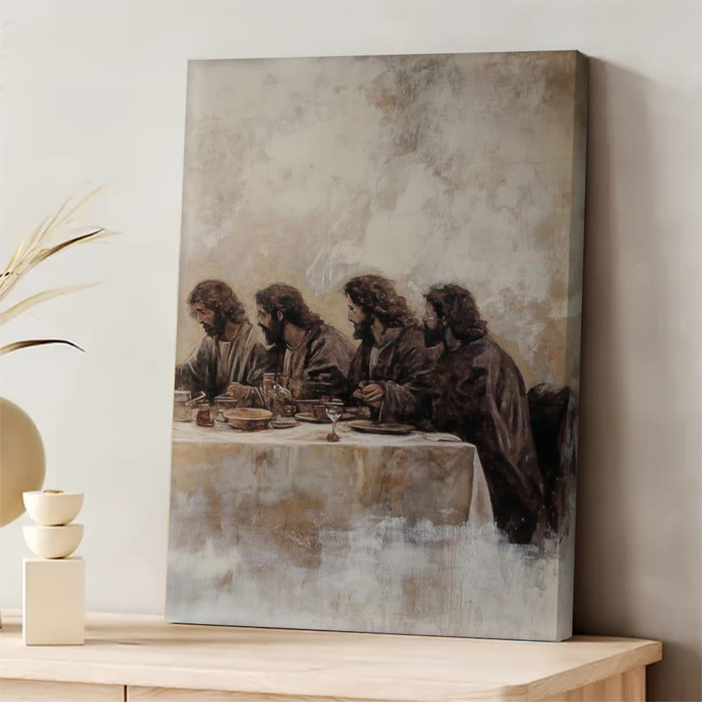 Christianartworkshop The Last Supper Warm-Toned Canvas Wall Art Set: Serene Companion of Home Grace - image 6