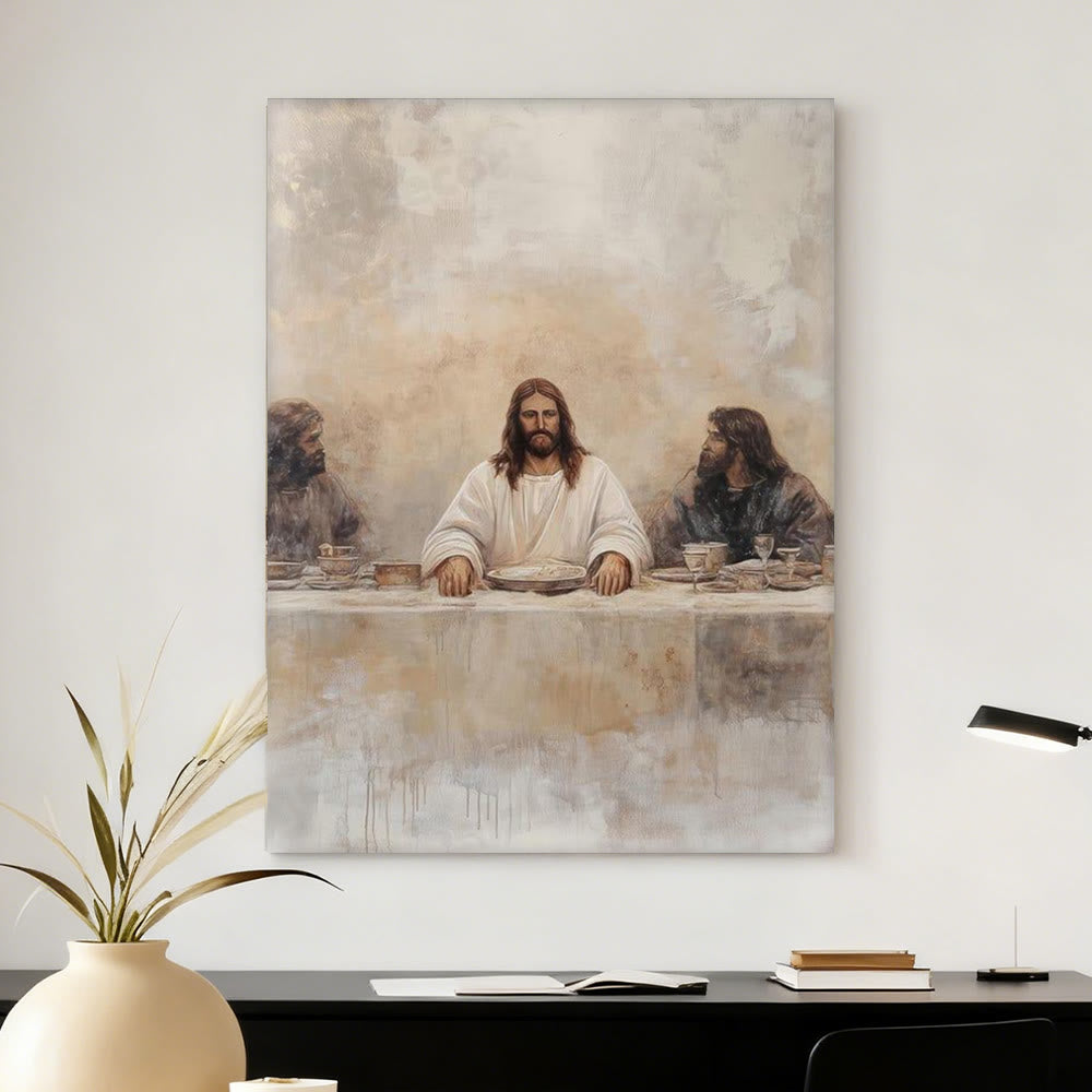 Christianartworkshop The Last Supper Warm-Toned Canvas Wall Art Set: Serene Companion of Home Grace - image 5