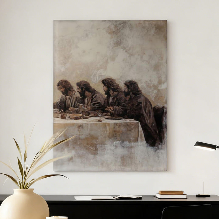 Christianartworkshop The Last Supper Warm-Toned Canvas Wall Art Set: Serene Companion of Home Grace - image 7