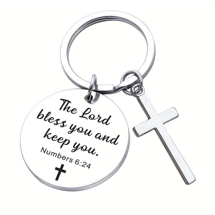 Christianartworkshop Verse-Accent Cross Keychains: Meaningful Comfort with Sacred Symbolism - Numbers 6:24 - image 7