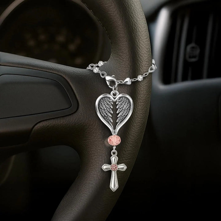 FREE Today: Guardian Angel-Wing Heart Keychain for Car: Quiet Reminder of Tender Protection - Guardian Angel & Card - image 0
