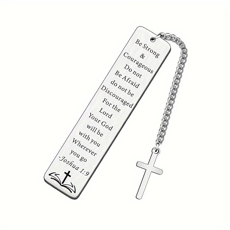 Christianartworkshop Verse-Accent Bookmark: Useful Comfort with Sacred Symbolism - Joshua 1:9 - image 0