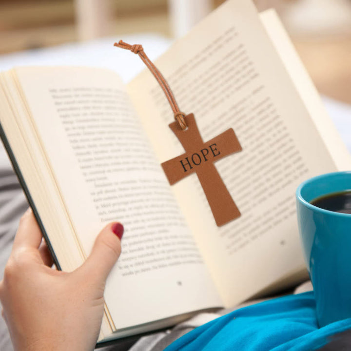 Christianartworkshop Meaningful Phrase Leather Bookmarks: Quiet Reminder of Gentle Hope - image 1
