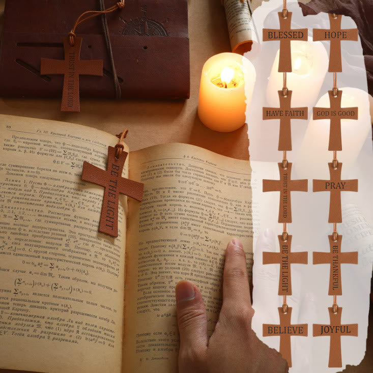 Christianartworkshop Meaningful Phrase Leather Bookmarks: Quiet Reminder of Gentle Hope - image 2