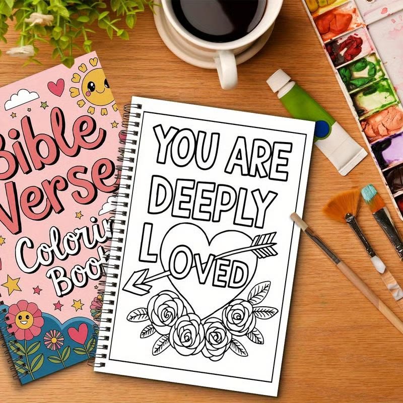 Christianartworkshop Bible Verse Coloring Book: Cheerful Companion of Quiet Grace - image 1