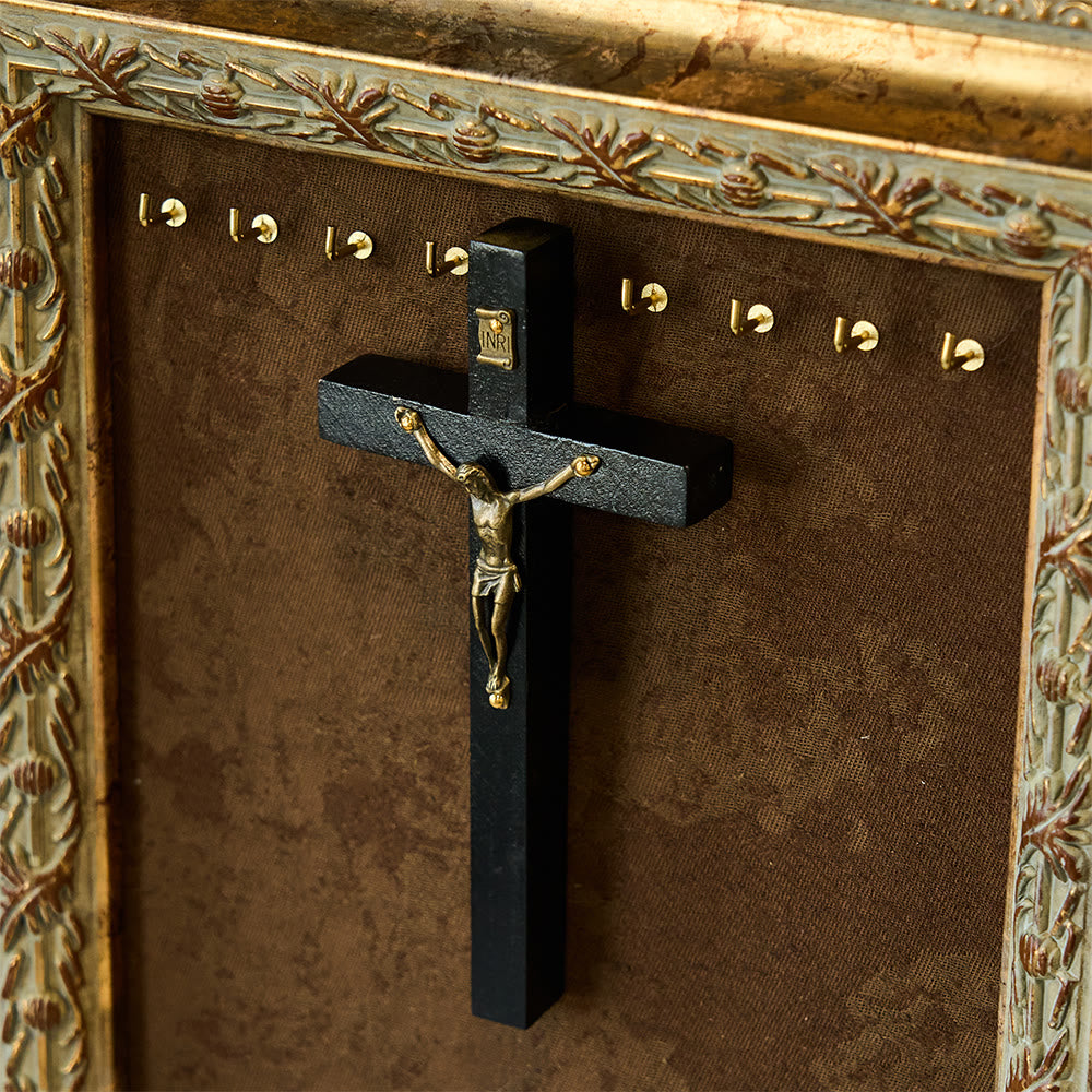 FREE Today: Wooden Cross Wall Decor with Metal Accents: Quiet Devotion for Home Spaces - Black - image 2
