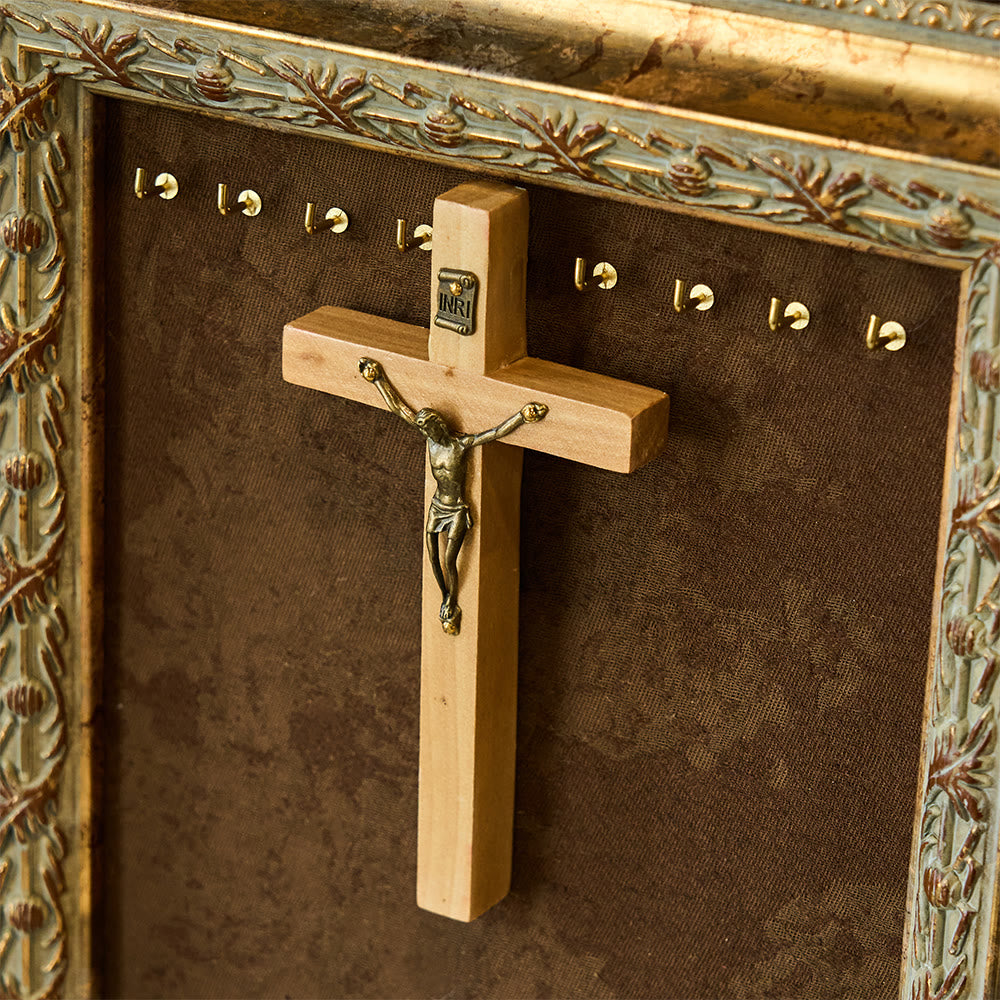 FREE Today: Wooden Cross Wall Decor with Metal Accents: Quiet Devotion for Home Spaces - Beige - image 6