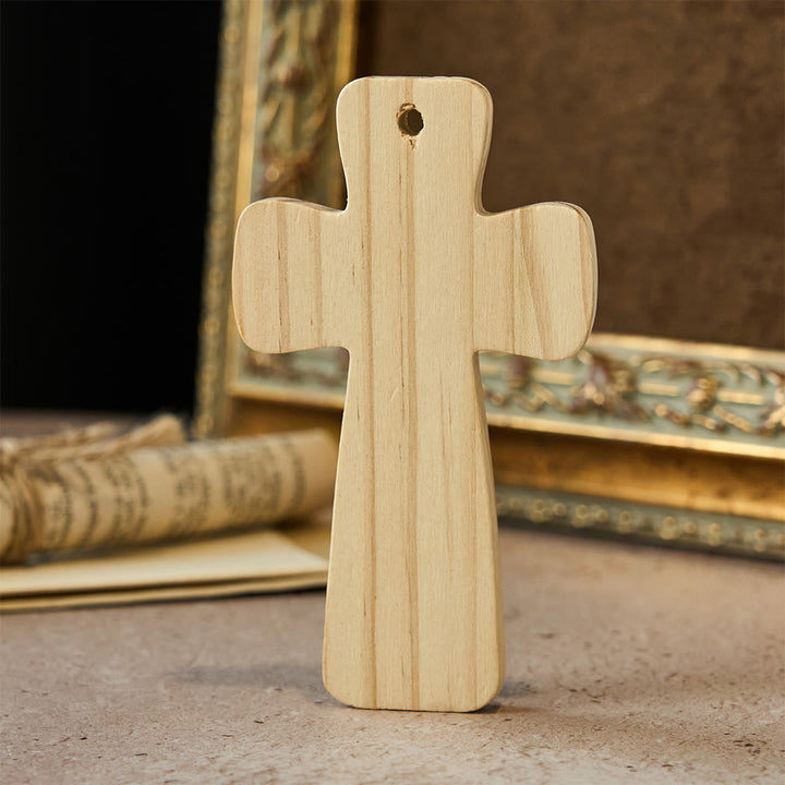 Christianartworkshop Wooden Cross Decor with Child of God Etching: Gentle Belonging for Home Spaces - image 3