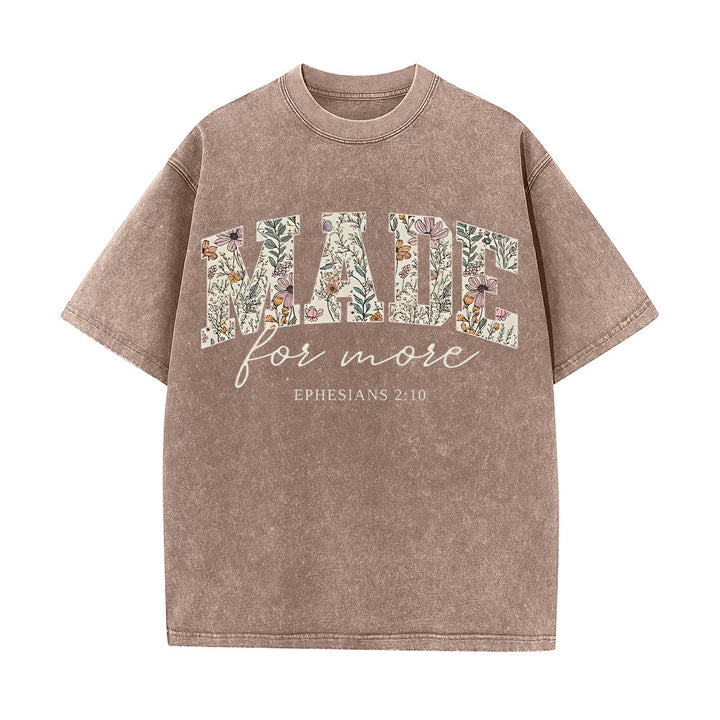 Christianartworkshop Made for More Washed T-Shirt - Brown - 4XL - image 0