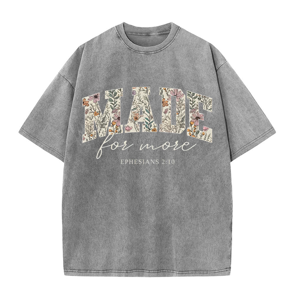 Christianartworkshop Made for More Washed T-Shirt - Grey - 4XL - image 7