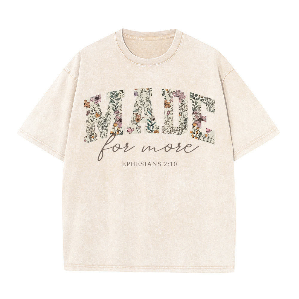 Christianartworkshop Made for More Washed T-Shirt - Apricot - 4XL - image 8