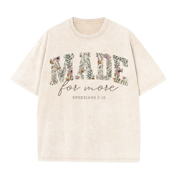 Christianartworkshop Made for More Washed T-Shirt - Apricot - 4XL - image 8