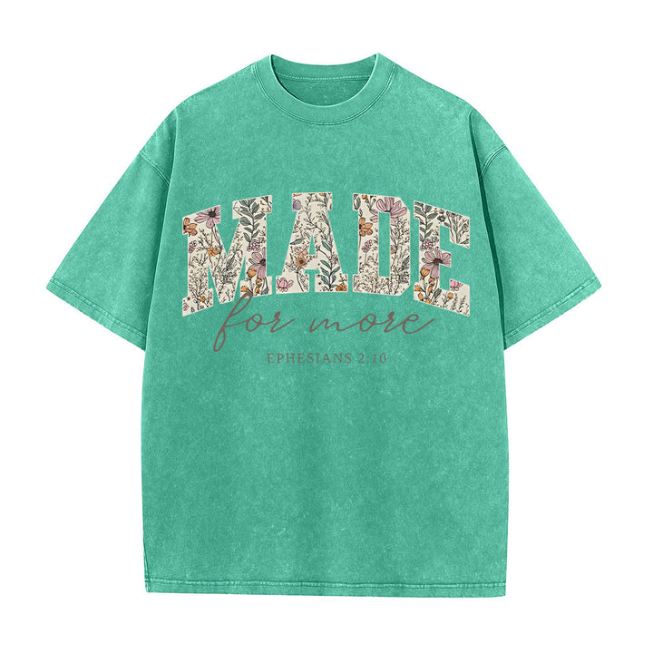 Christianartworkshop Made for More Washed T-Shirt - Mint - 4XL - image 10