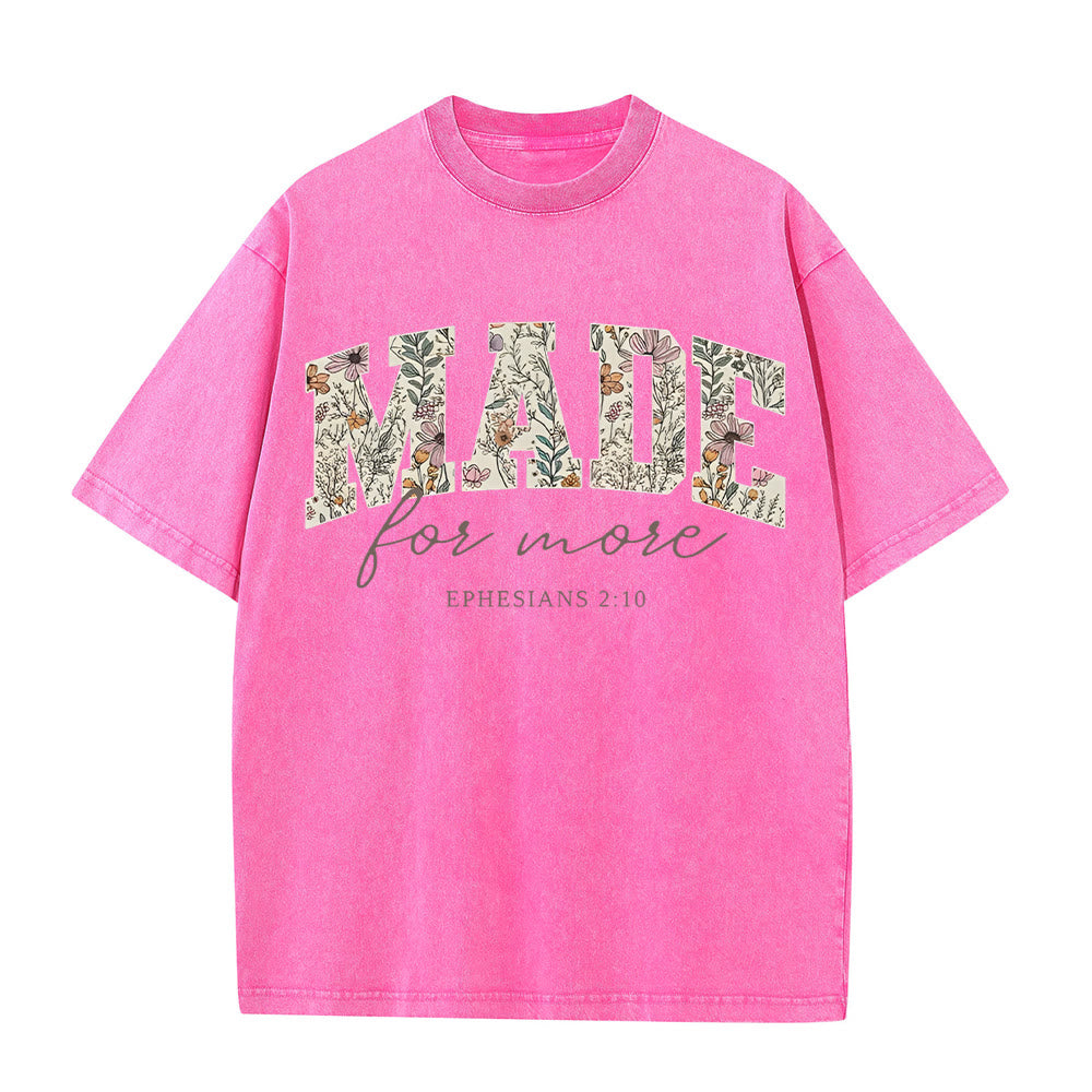 Christianartworkshop Made for More Washed T-Shirt - Rose - 4XL - image 10