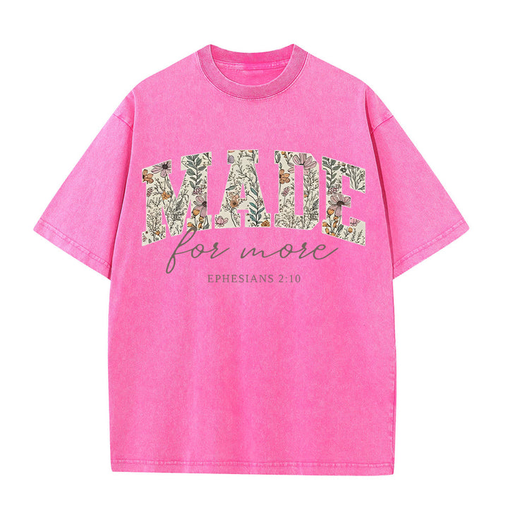 Christianartworkshop Made for More Washed T-Shirt - Rose - 4XL - image 10