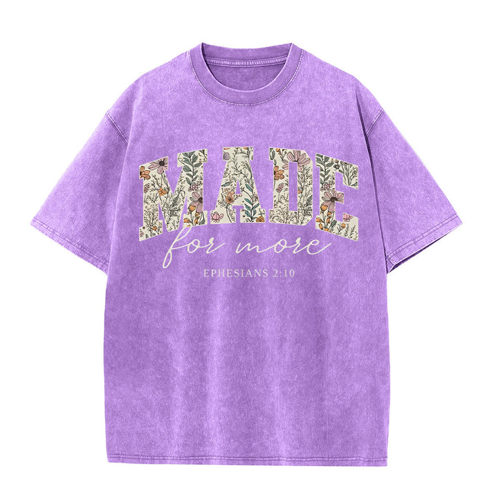 Christianartworkshop Made for More Washed T-Shirt - Purple - 4XL - image 9