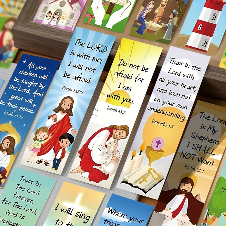 Christianartworkshop Bible Verse & Illustration Bookmarks Set of 30: Gentle Encouragement for Readers - image 1