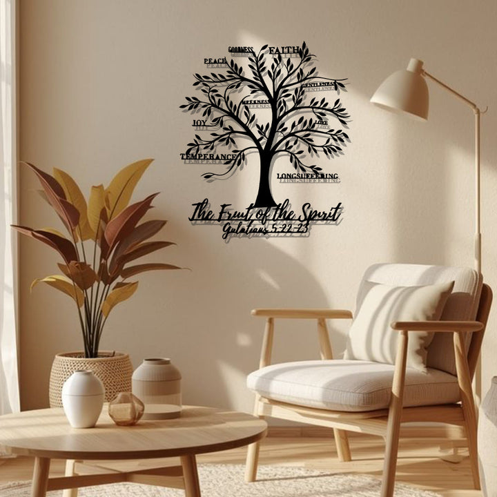 Christianartworkshop Fruit of the Spirit Tree Metal Wall Decor: Gentle Virtue for Home Spaces - image 2