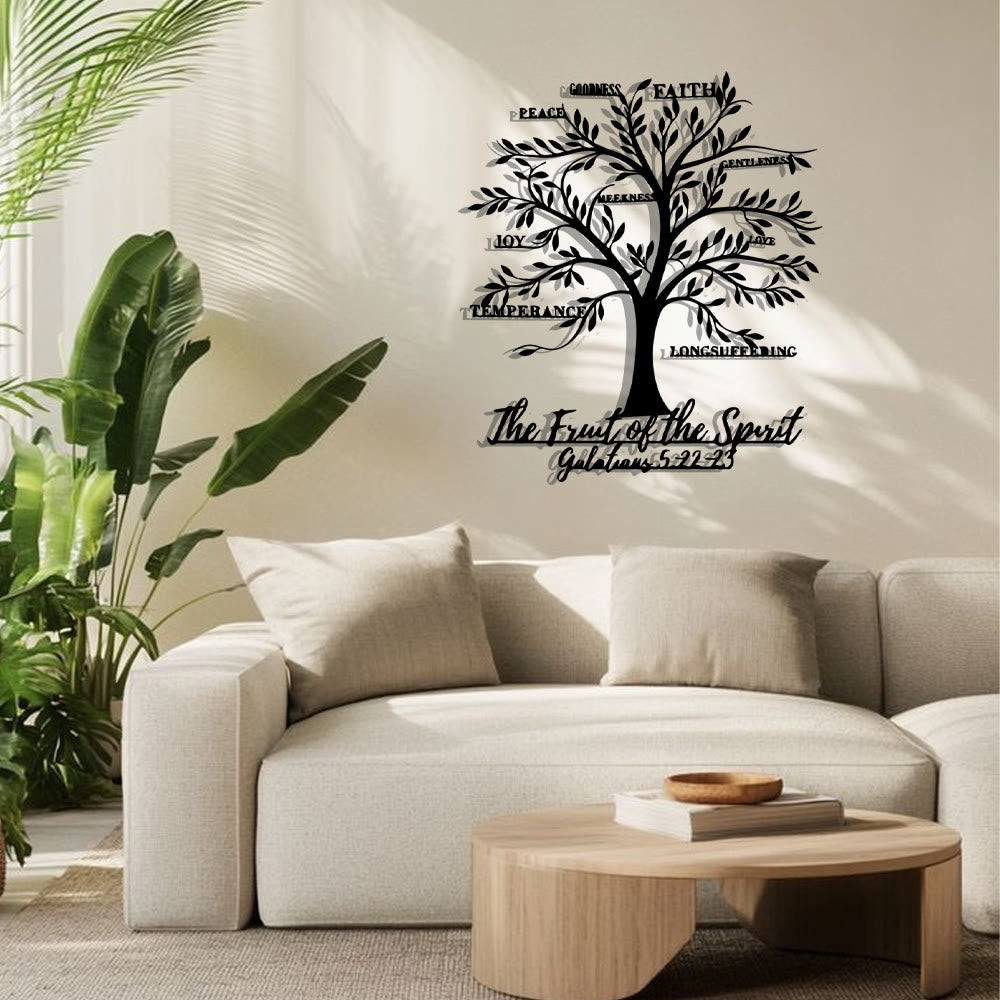 Christianartworkshop Fruit of the Spirit Tree Metal Wall Decor: Gentle Virtue for Home Spaces - image 3