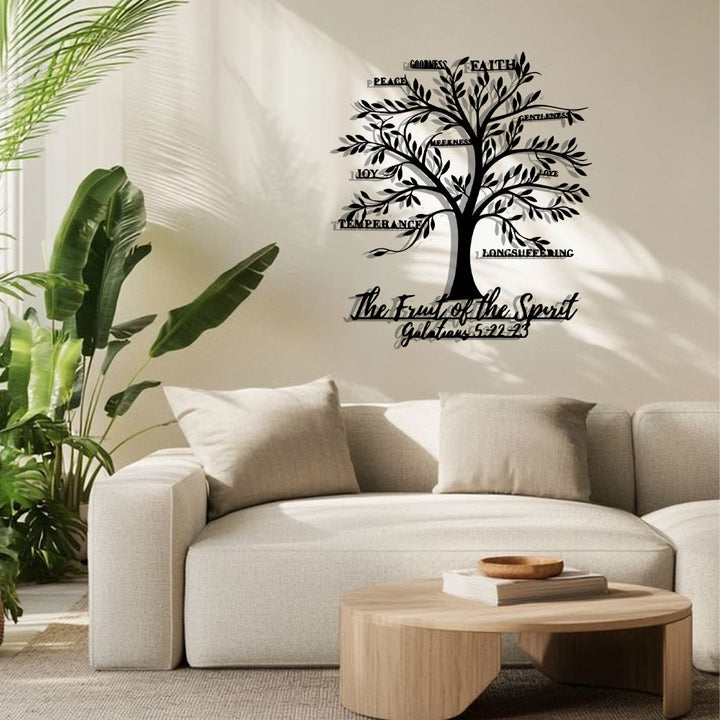 Christianartworkshop Fruit of the Spirit Tree Metal Wall Decor: Gentle Virtue for Home Spaces - image 3