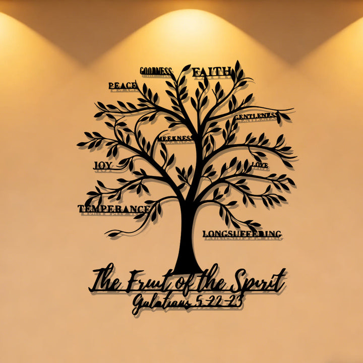 Christianartworkshop Fruit of the Spirit Tree Metal Wall Decor: Gentle Virtue for Home Spaces - image 4