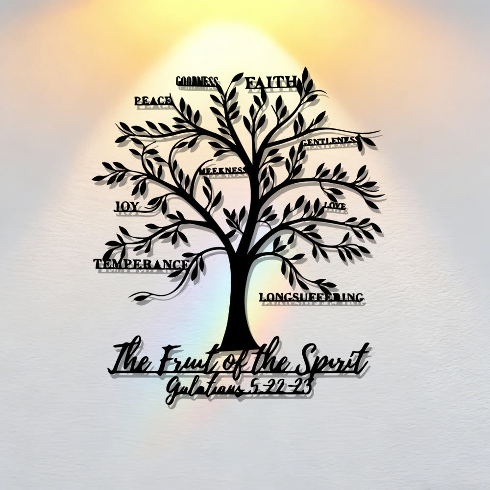 Christianartworkshop Fruit of the Spirit Tree Metal Wall Decor: Gentle Virtue for Home Spaces - image 5