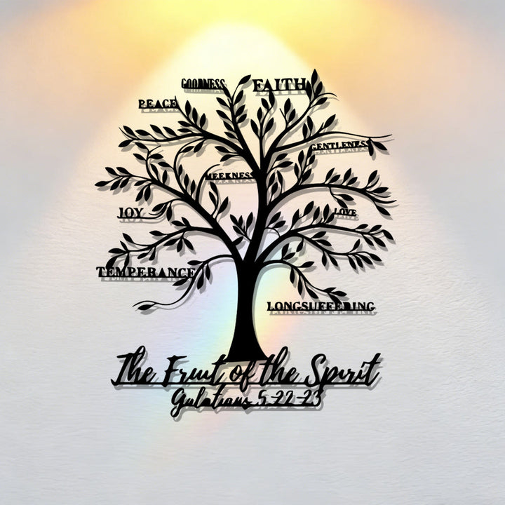 Christianartworkshop Fruit of the Spirit Tree Metal Wall Decor: Gentle Virtue for Home Spaces - image 5