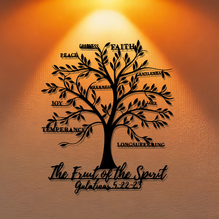 Christianartworkshop Fruit of the Spirit Tree Metal Wall Decor: Gentle Virtue for Home Spaces - image 6