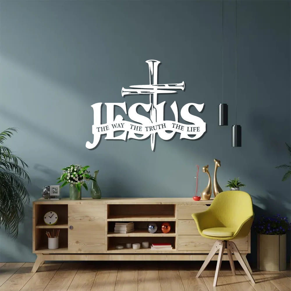 Christianartworkshop Faithful Jesus & Cross Design Metal Wall Decor Home Decoration - image 12