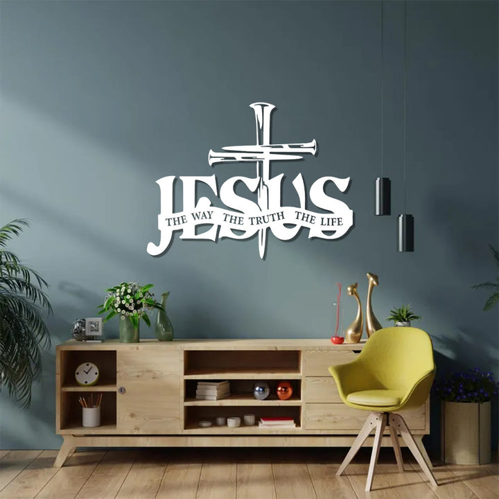 Christianartworkshop Faithful Jesus & Cross Design Metal Wall Decor Home Decoration - image 12