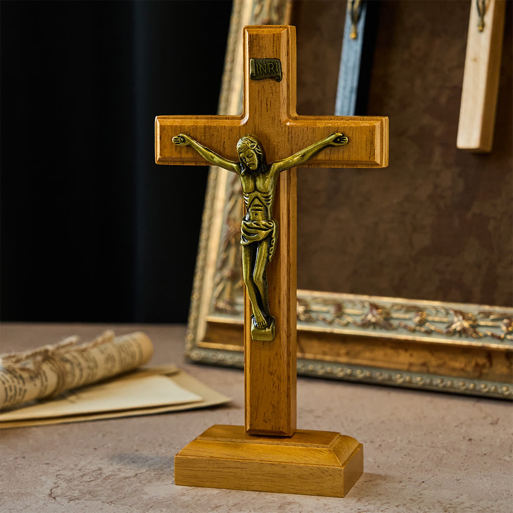 Christianartworkshop Redemptive Love Crucifix Desktop Decor: His Gift in Quiet Style - image 2