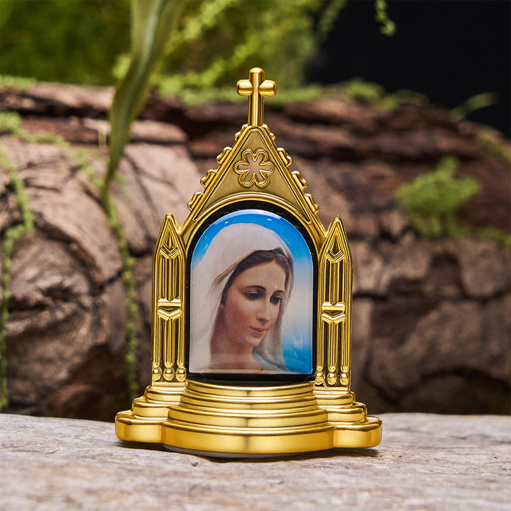 Christianartworkshop Ornate Frame Sacred Figurine Desktop Decor: His Presence in Gentle Display - Virgin Mary B - image 4