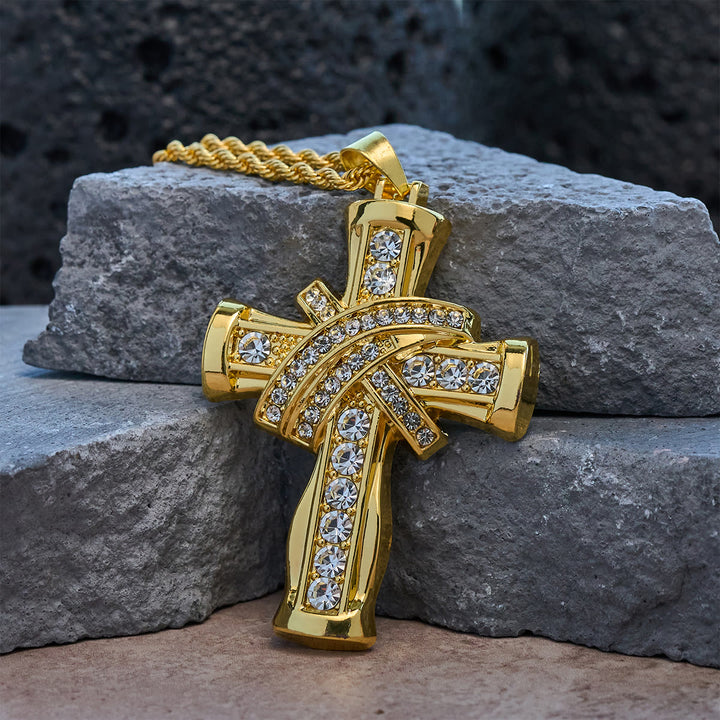 FREE Today: Two-color Grace & Glory Baroque Radiance Cross Necklace - image 5