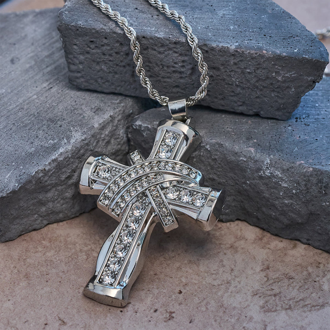 FREE Today: Two-color Grace & Glory Baroque Radiance Cross Necklace - image 11