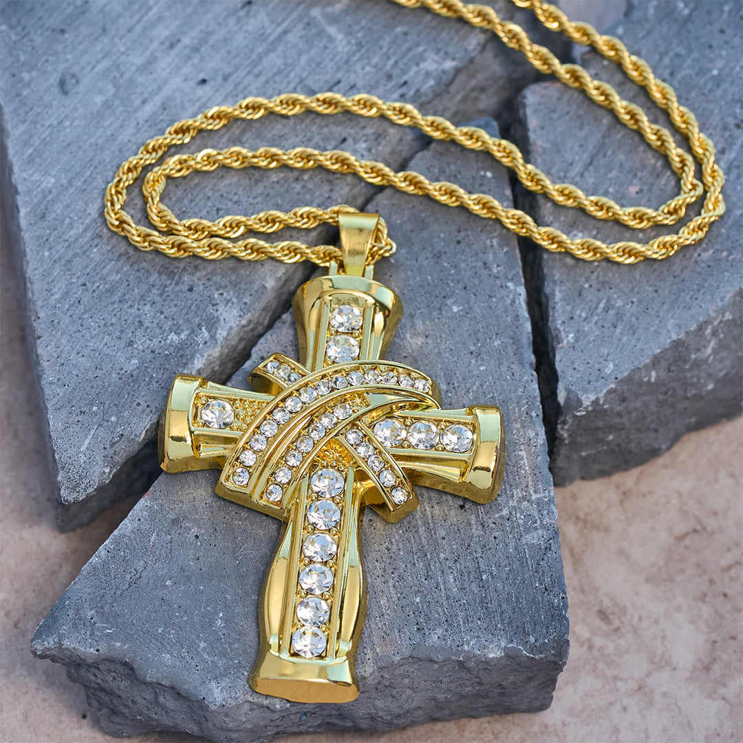 FREE Today: Two-color Grace & Glory Baroque Radiance Cross Necklace - image 4