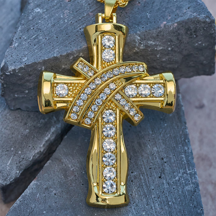 FREE Today: Two-color Grace & Glory Baroque Radiance Cross Necklace - image 2