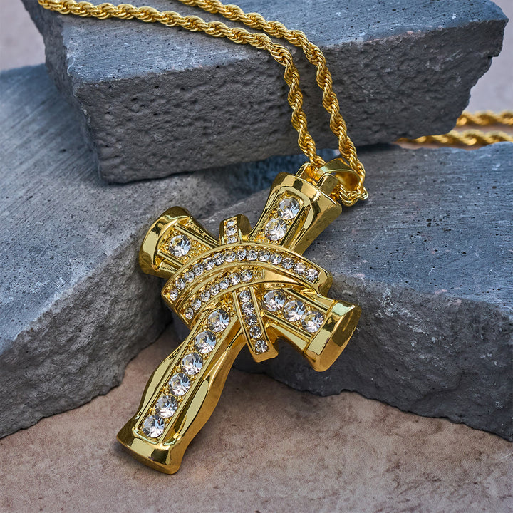 FREE Today: Two-color Grace & Glory Baroque Radiance Cross Necklace - image 3