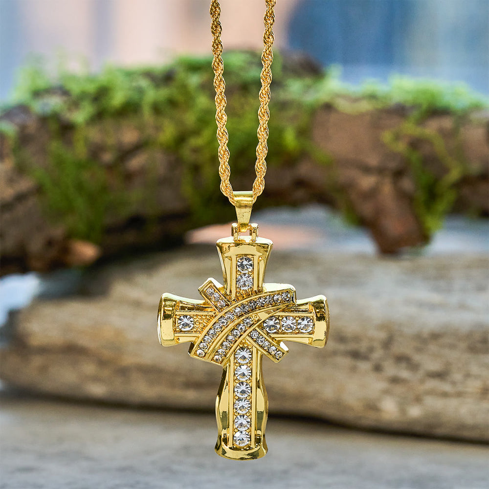 FREE Today: Two-color Grace & Glory Baroque Radiance Cross Necklace - image 1