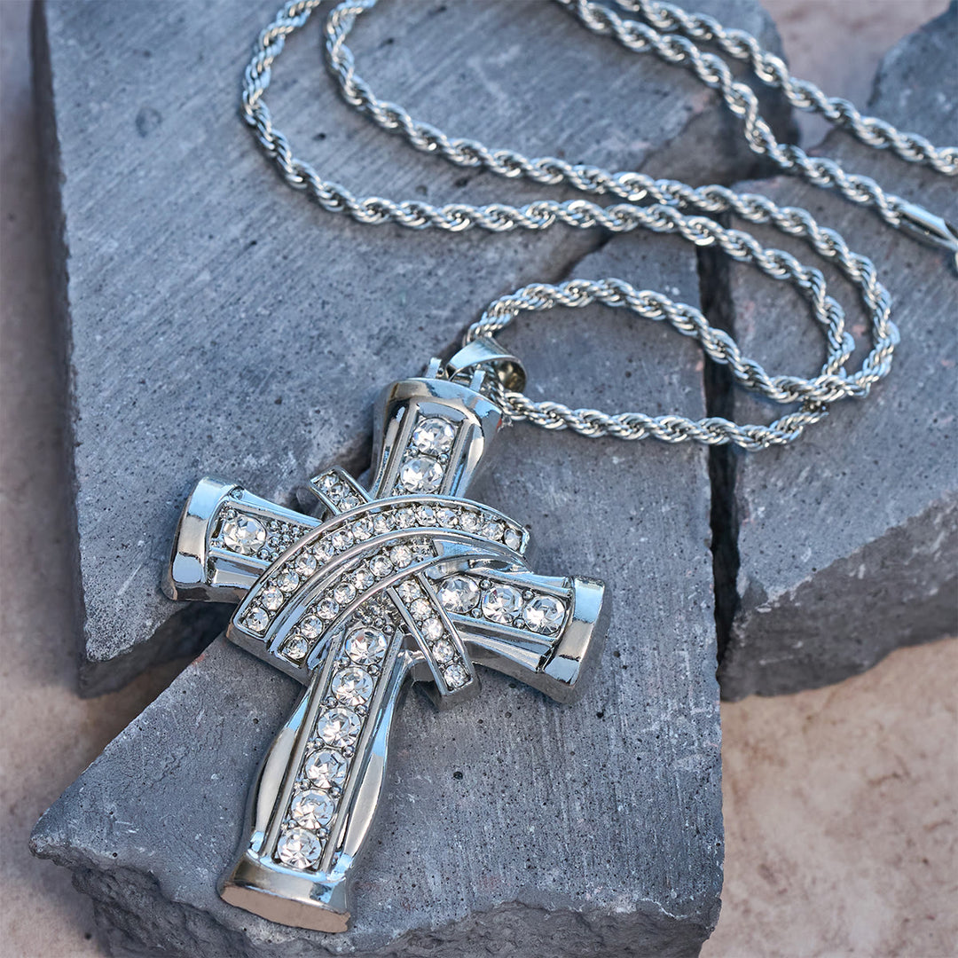 FREE Today: Two-color Grace & Glory Baroque Radiance Cross Necklace - image 9